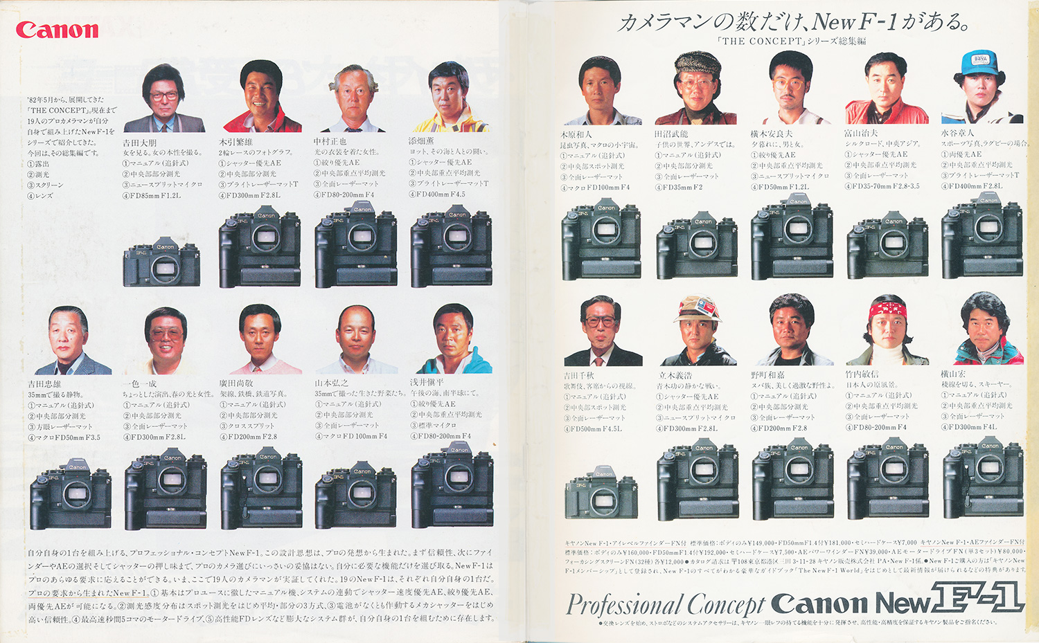 キヤノン・ニューF-1 プロフェッショナル・コンセプト | 80s Our decade...